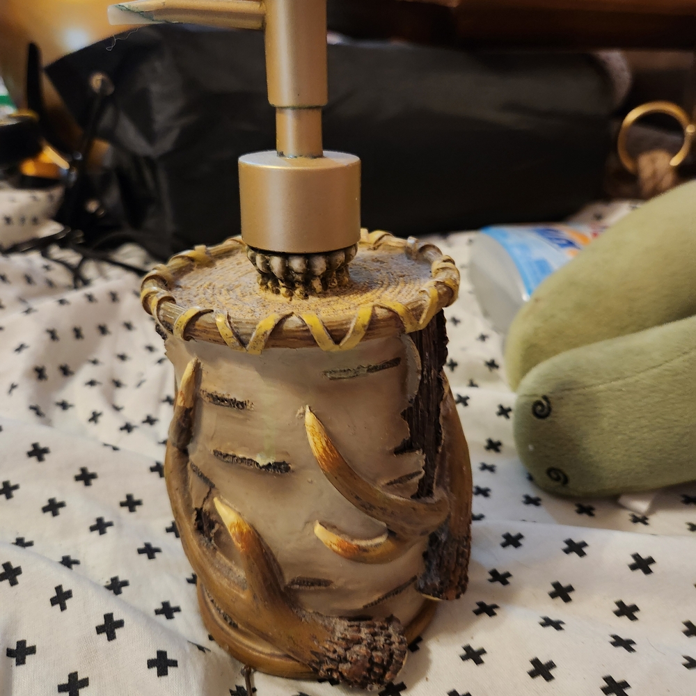 Rustic Antler Soap Dispenser